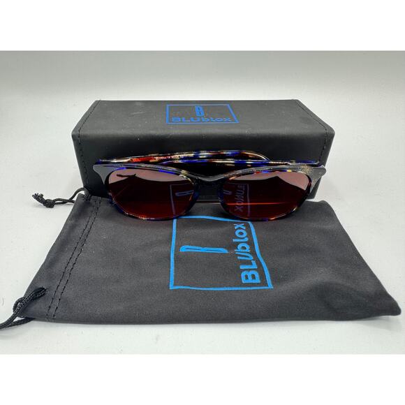 Blublox 16 Red Lens Sunglasses 53-17-140 - Picture 2 of 7
